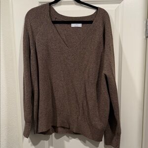 Old Navy Brown V-Neck Sweater
